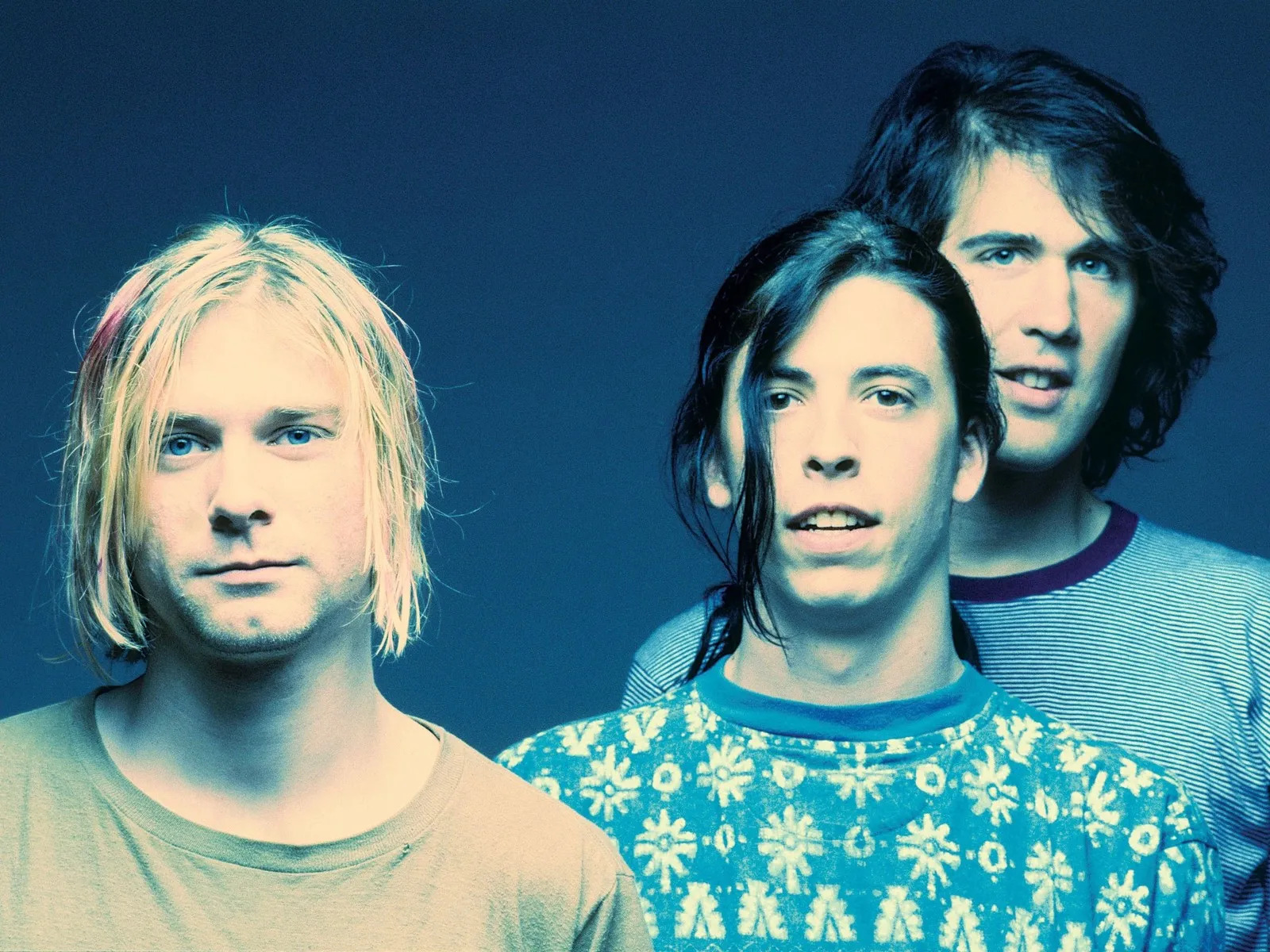 Fotografia dos compositores da banda Nirvana